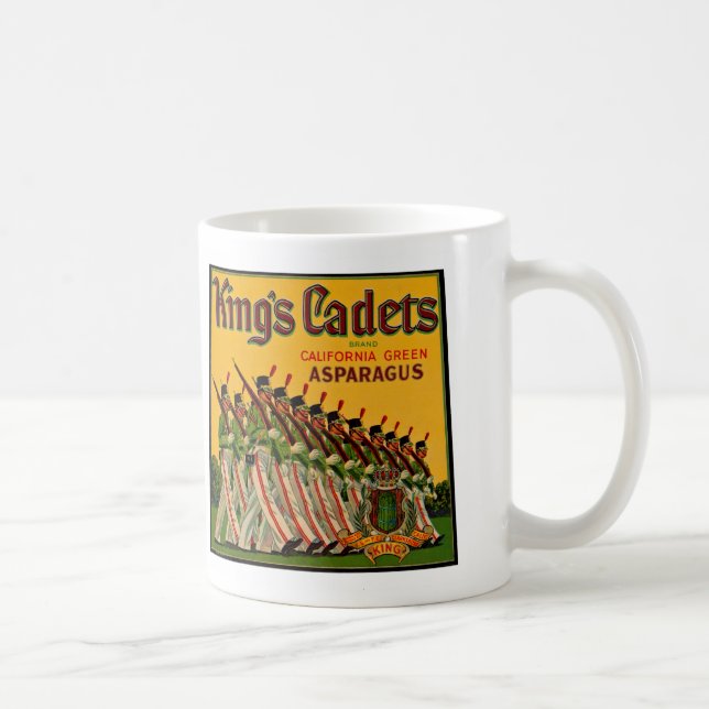 Taza De Café Cadets Asparagus Label de rey (Derecha)