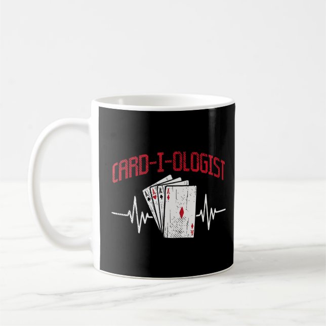 Taza De Café Cadiólogo Juego de cartas de apuestas para jugador (Izquierda)