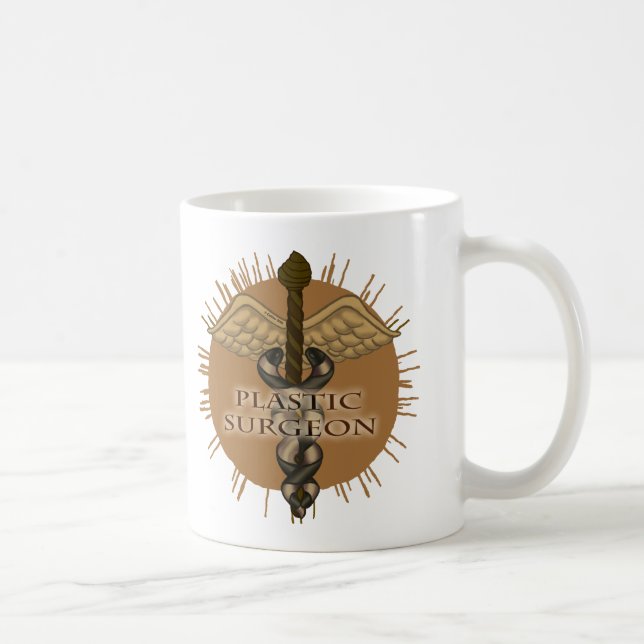 Taza De Café Caduceo de Cirujano Plástico (Derecha)