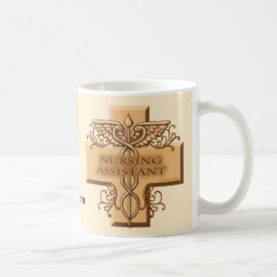 Taza De Café Caduceo de Enfermera Asistente