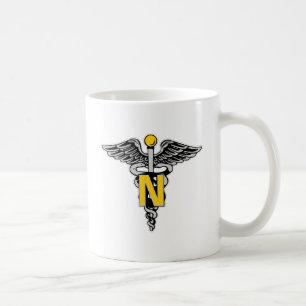 Taza De Café Caduceo de la enfermera
