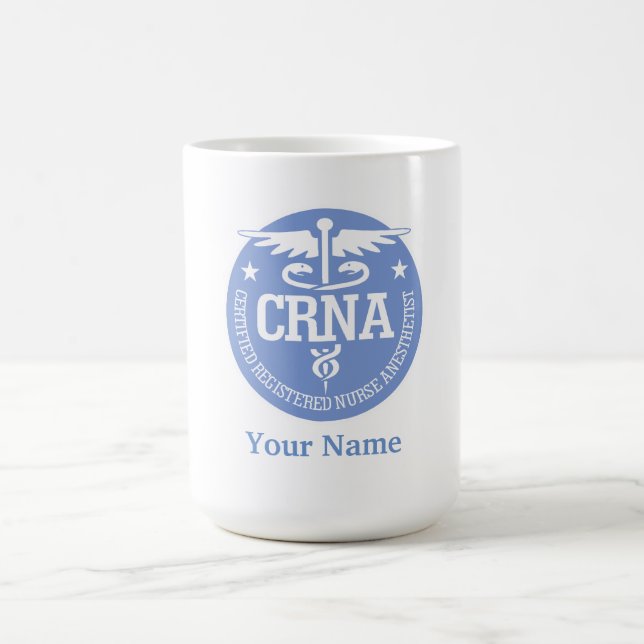 Taza De Café Caduceus CRNA ideas de regalo (Centro)