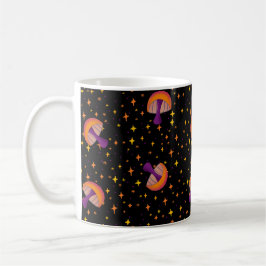 Taza De Café Cae hongos mágicos_negro