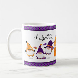 Taza De Café Cae la Calabaza de Gnome de Halloween