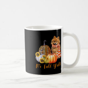 Taza De Café Cae la calabaza de leopardo de perro de Pomerania