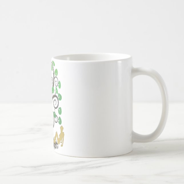 Taza De Café Caer del árbol familiar (Derecha)