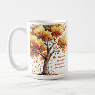 Taza De Café Caer en el Aprendizaje – Otoño Inspirador