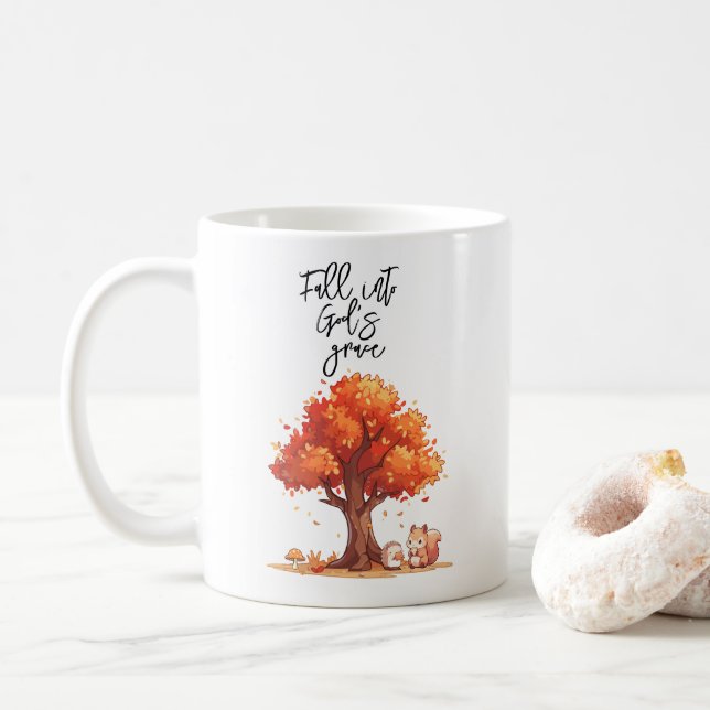 Taza De Café Caer en la gracia de Dios (Con donut)