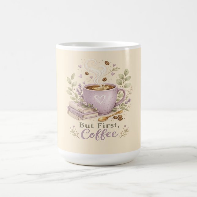 Taza De Café Café Acuarela de Lavanda Acogedor (Centro)