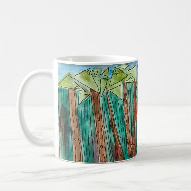 Taza De Café Café acuarela Mug (Izquierda)