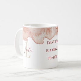 Taza De Café Café acuarela rosa de afirmación personalizada