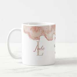 Taza De Café Café acuarela rosa de afirmación personalizada