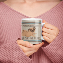 Taza De Café Café Adorable Mug Con Pug
