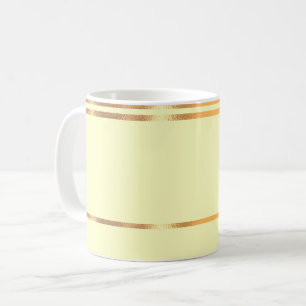 Taza De Café Café amarillo y dorado embebido