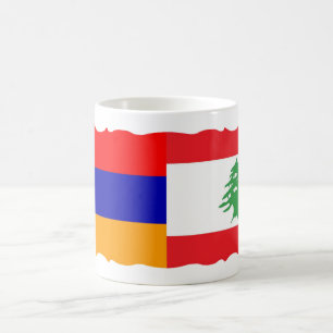 Taza De Café Café armenio con bandera libanesa