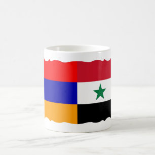 Taza De Café Café armenio con bandera siria