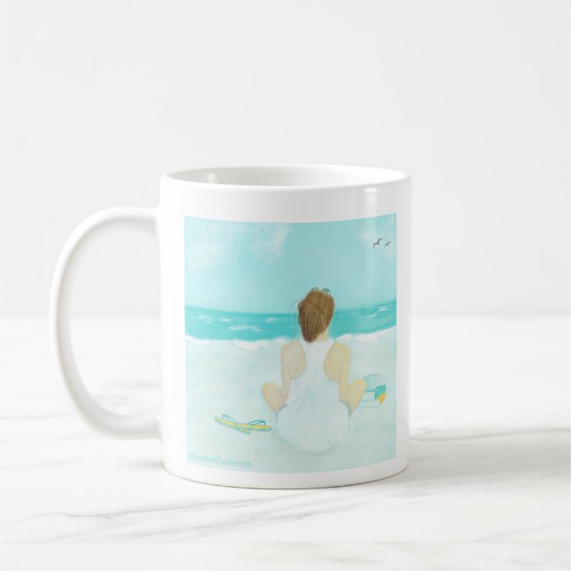 Taza De Café Café, Beach and Books Mug (Izquierda)