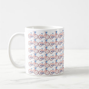 Taza De Café Café blanco adornado con una bicicleta pequeña