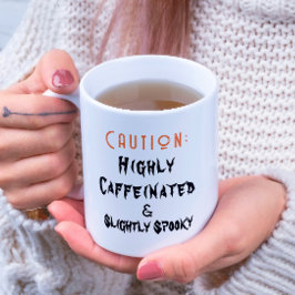 Taza De Café Café blanco de Halloween ligeramente espeluznante