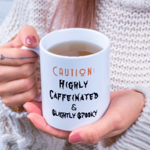 Taza De Café Café blanco de Halloween ligeramente espeluznante