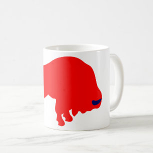 Taza De Café Café blanco de los toros rojos