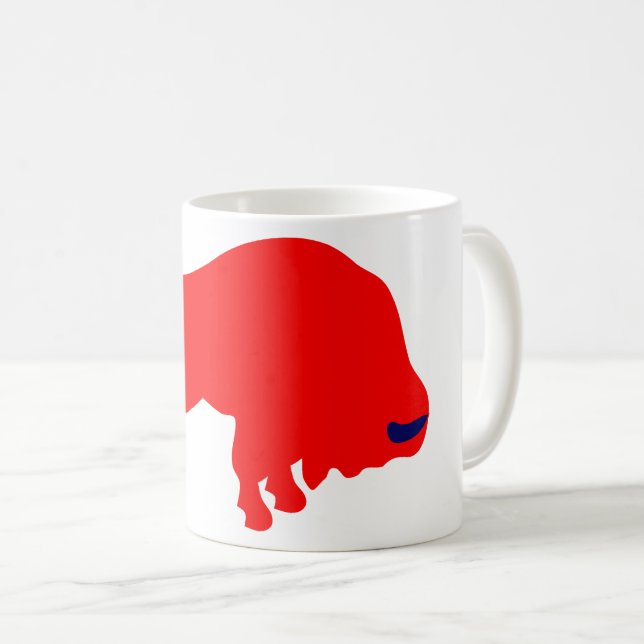 Taza De Café Café blanco de los toros rojos (Anverso derecho)
