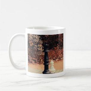 Taza De Café Café blanco Mug Slay King Chess con peón