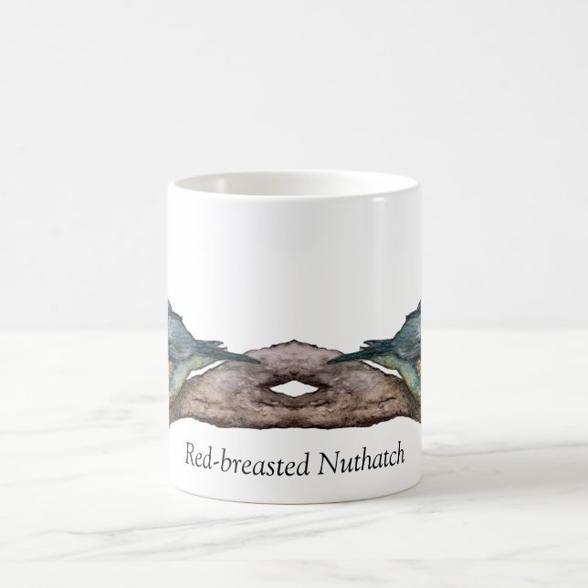 Taza De Café Café blanco nuthatch de pecho rojo (Centro)
