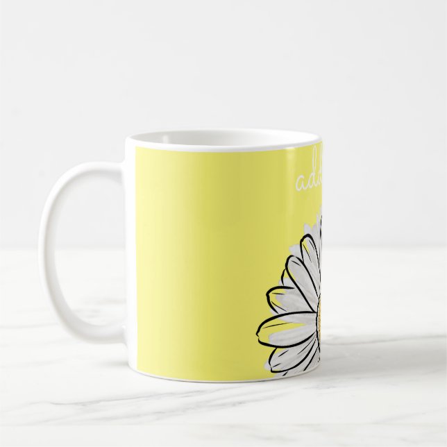 Taza De Café Café blanco y amarillo personalizado (Izquierda)