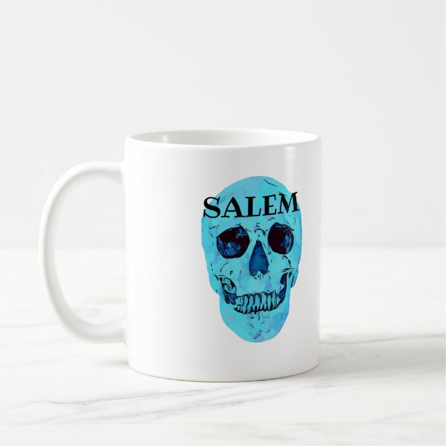 Taza De Café Café Blue Skull Mug, Salem Massachusetts (Izquierda)