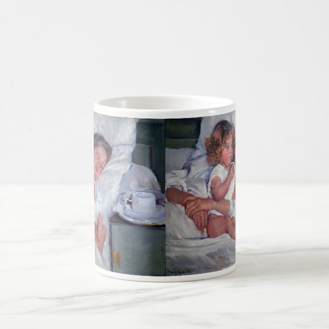Taza De Café café: breafast del cassatt en la cama 1 (Centro)