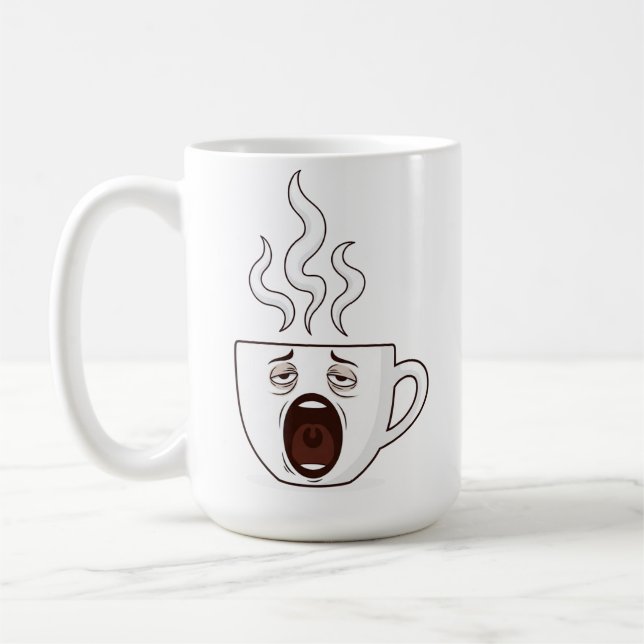 Taza De Café Café Cansado Lover Mug | Funny Morning Caffeine (Izquierda)