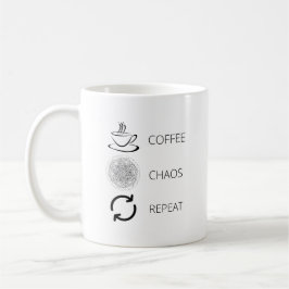 Taza De Café Café. Caos. Repite.