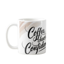 Café, caos y confianza - acuarela artística