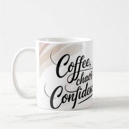 Taza De Café Café, caos y confianza - acuarela artística