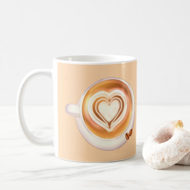 Taza De Café Café cappuccino (Con donut)