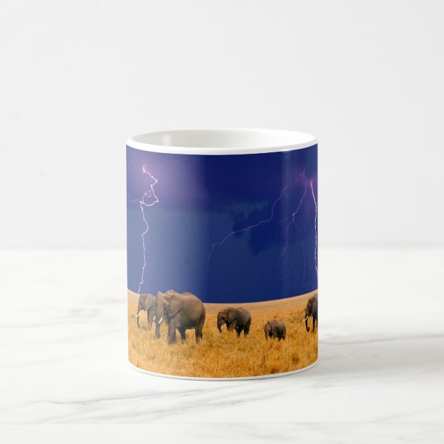 Taza De Café Café cerámico Mug-Elefantes (Centro)