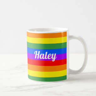 Taza De Café Café con arcoiris personalizado