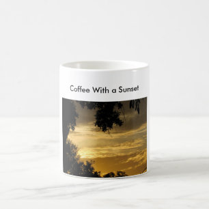 Taza De Café Café Con Atardecer