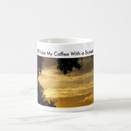 Taza De Café Café Con Atardecer