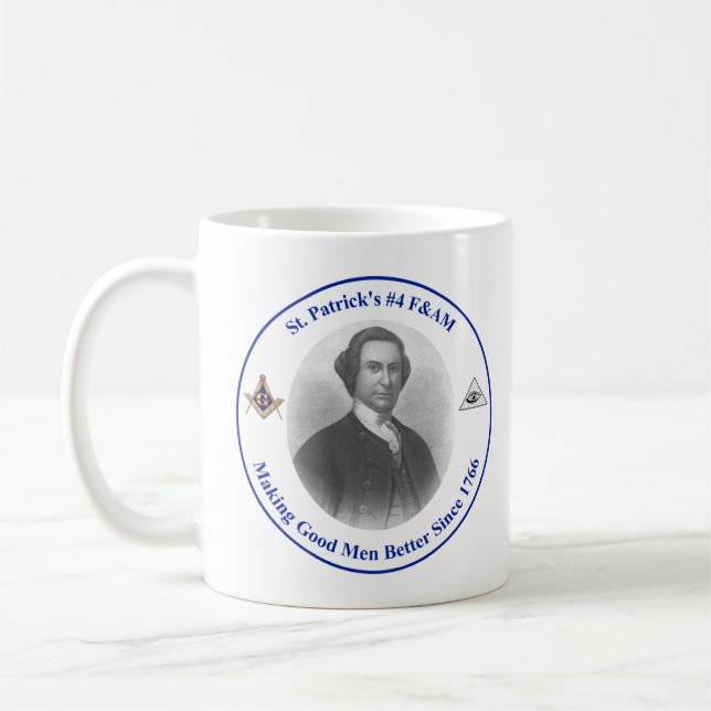 Taza De Café Café con el logo de St. Patrick #4 en dos lados (Izquierda)