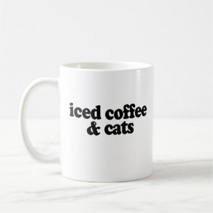 Taza De Café café con hielo y gatos