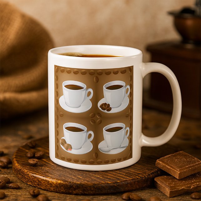 Taza De Café Café con judías y chocolate (Subido por el creador)