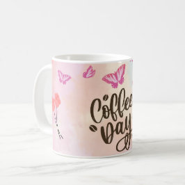 Taza De Café Café con mango de moda Diseño Moderno Boho "Café"