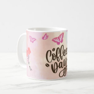 Taza De Café Café con mango de moda Diseño Moderno Boho "Café"