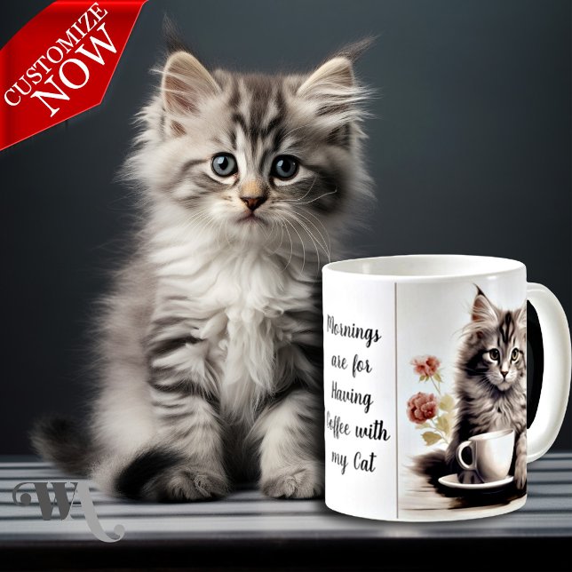 Taza De Café Café con mi gato (Easy to Customize with your text)