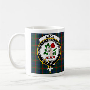 Taza De Café Café con placa para clan de Aiton - Tamaño 11oz