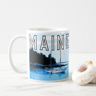 Taza De Café Café con tema del estado de Maine