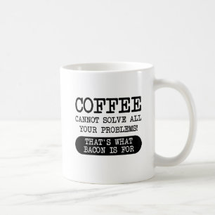 Taza De Café Café contra Bacon Gracioso Mug