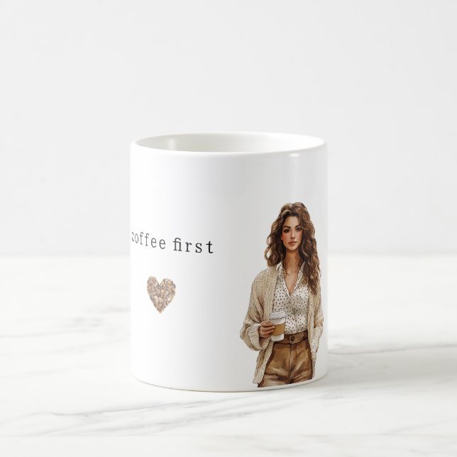 Taza De Café Café Crema Marrón Melocotón (Centro)